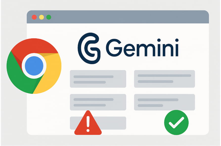 演示谷歌浏览器在识别钓鱼链接时Gemini AI的高亮提示功能，提高用户防诈骗意识
